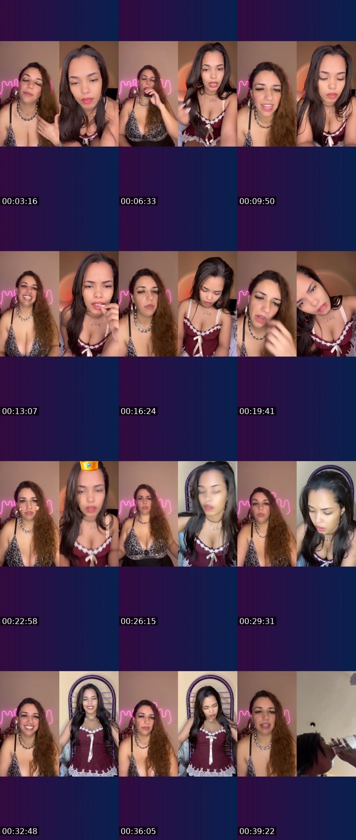 Contact-sheet preview of Line Ribeiro 😎's Liveme recording