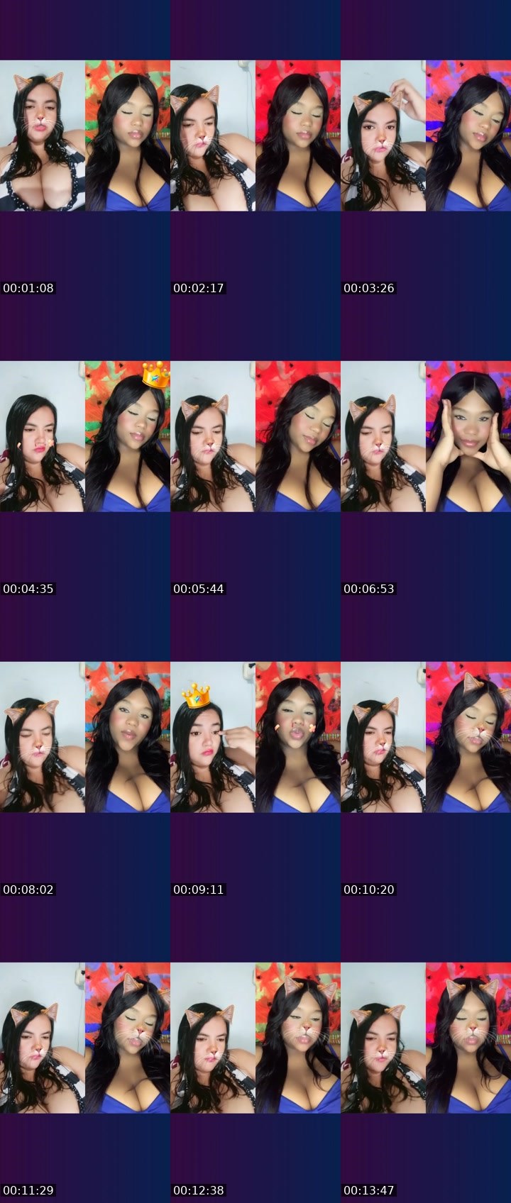 Contact-sheet preview of 🔆AngieB😼🥑's Liveme recording