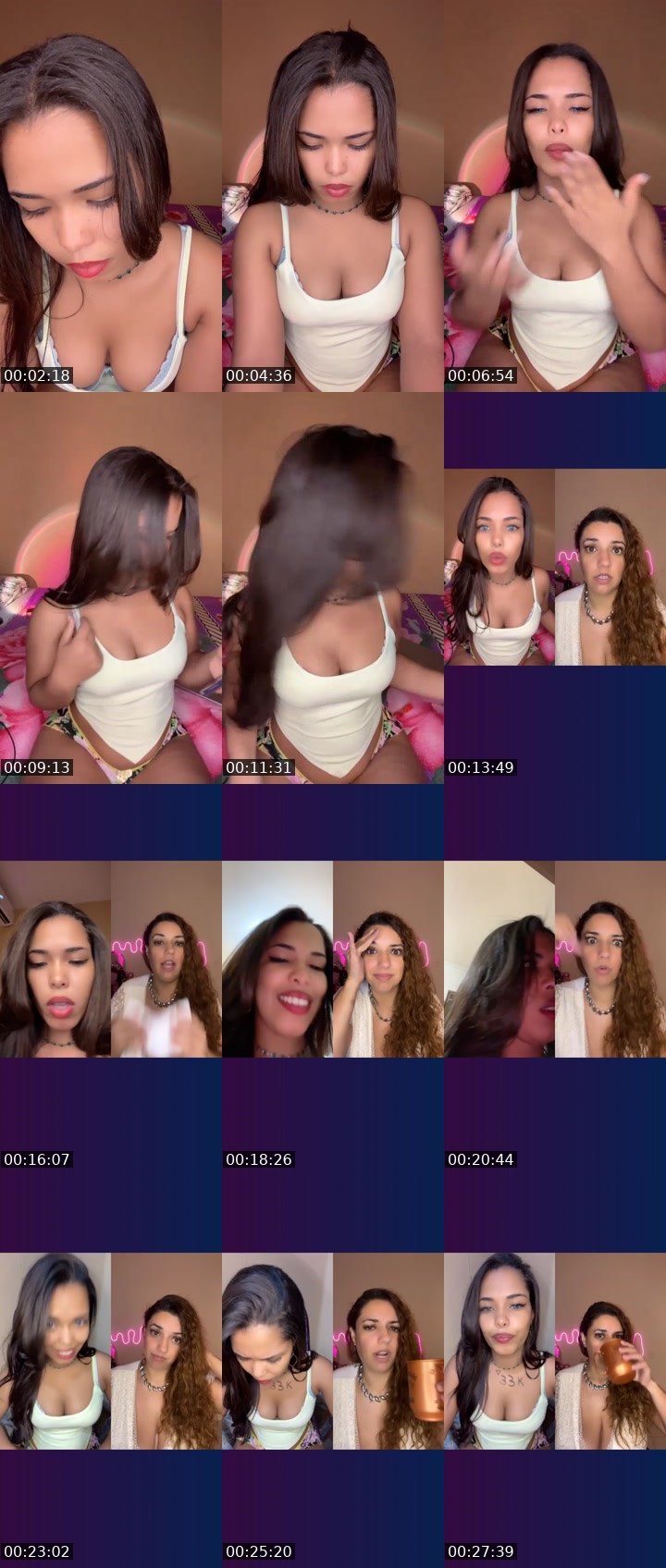 Contact-sheet preview of ✨👑 ⌲ Bibi🔥's Liveme recording