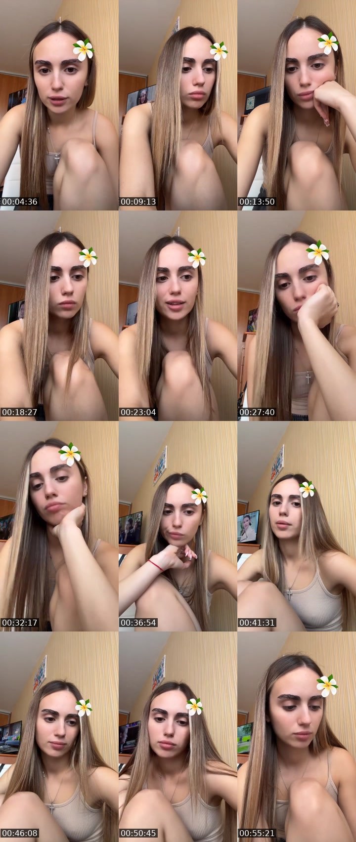 Contact-sheet preview of 𝓑𝓪𝓶𝓫𝓲 𝓔𝔂𝓮𝓼's Liveme recording