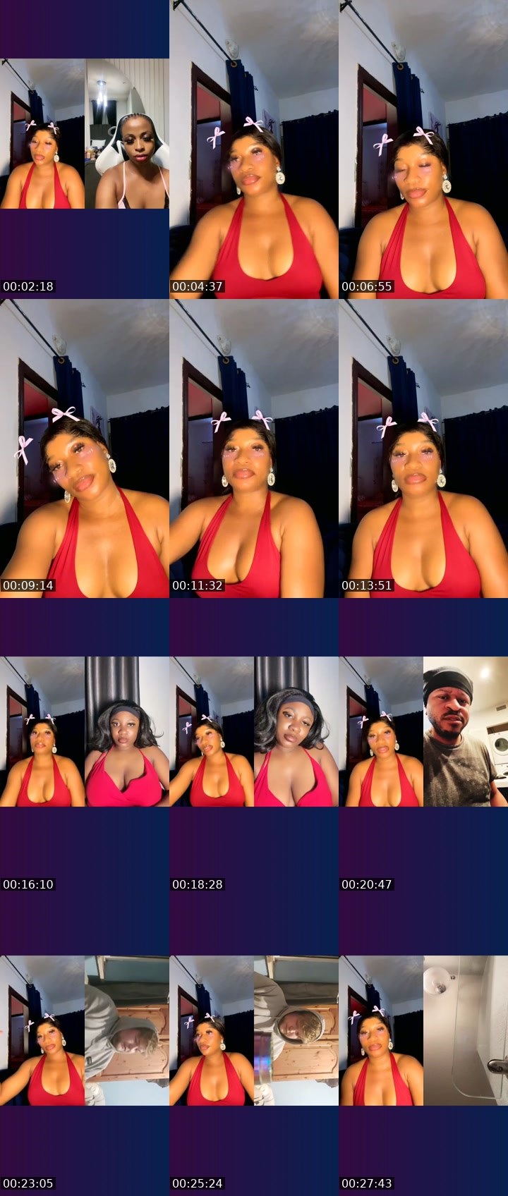 Contact-sheet preview of STAR✨🏦's Liveme recording