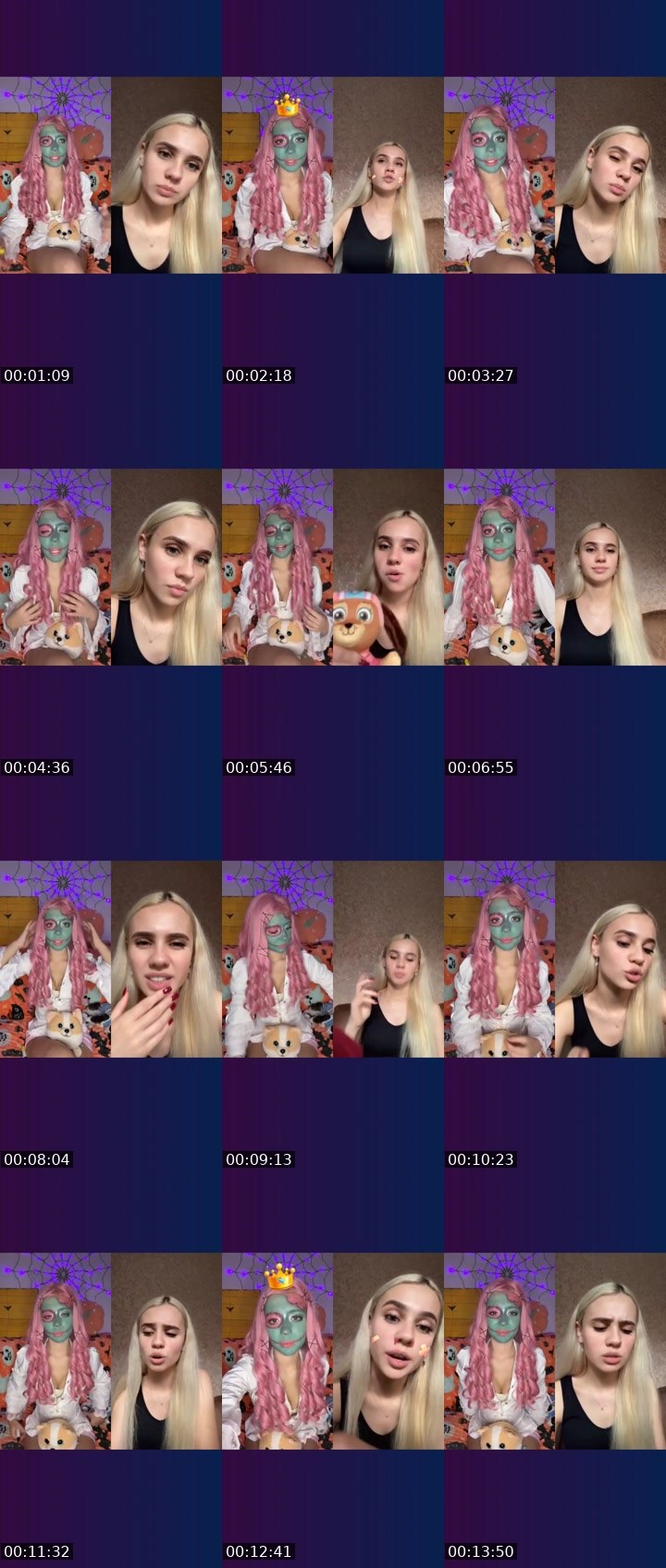 Contact-sheet preview of Elvii's Liveme recording