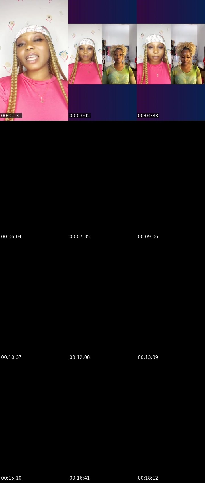 Contact-sheet preview of 😈🎭Agoddess🩷's Liveme recording