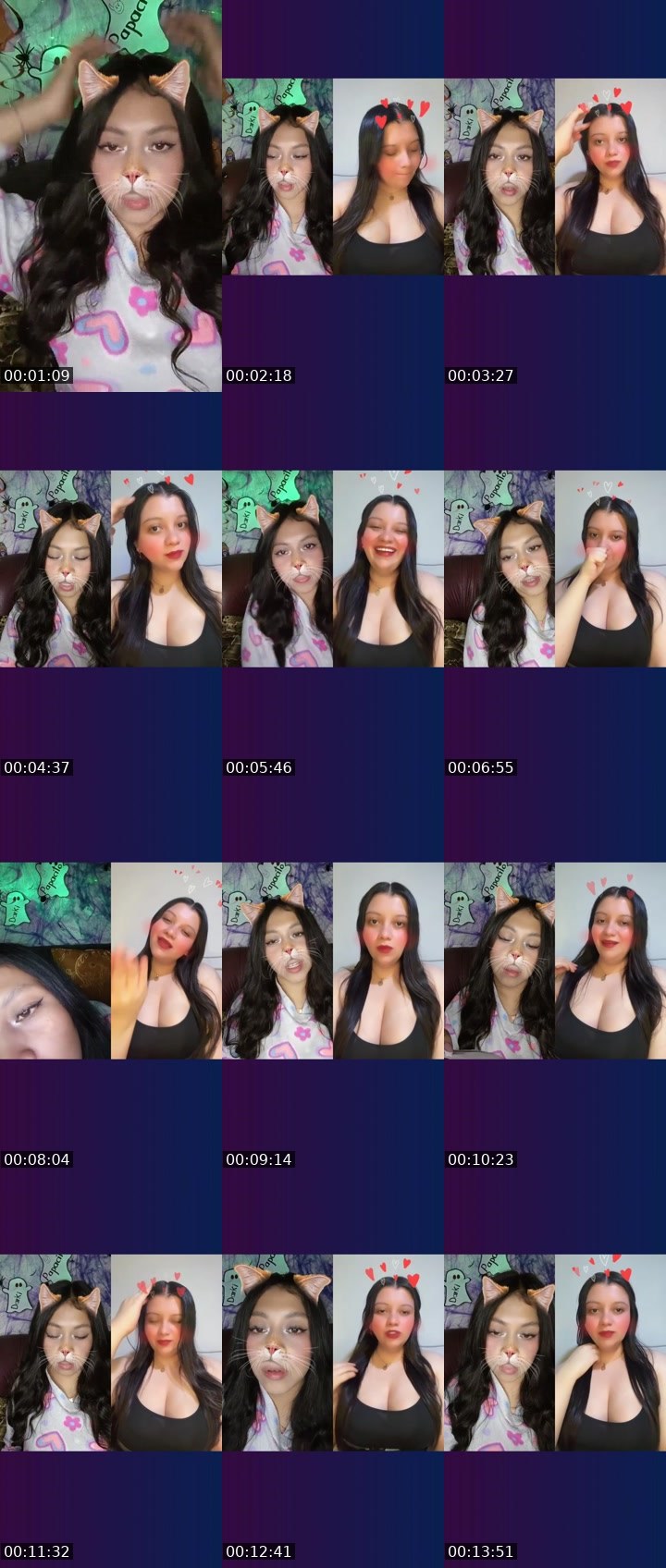 Contact-sheet preview of 𝐙ue🩷🧸🪽's Liveme recording