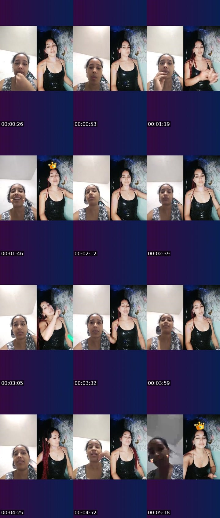 Contact-sheet preview of 💀✨June🥚🧸's Liveme recording