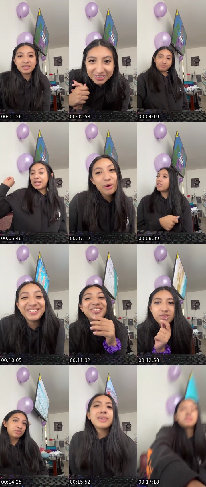 Contact-sheet preview of AriiDaGreat's Liveme recording