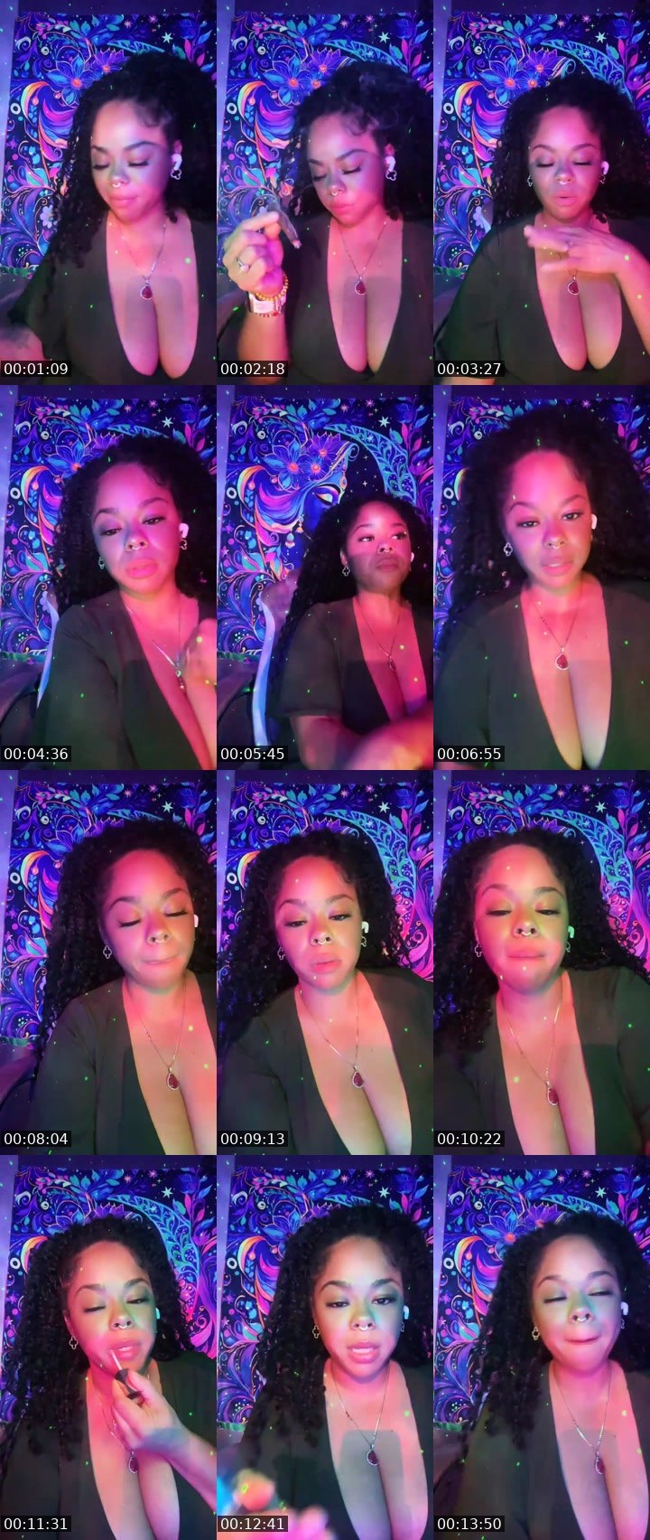 Contact-sheet preview of 🎭⃤ ČĤÚĹĂ 🇩🇴🇯🇲〽️'s Liveme recording