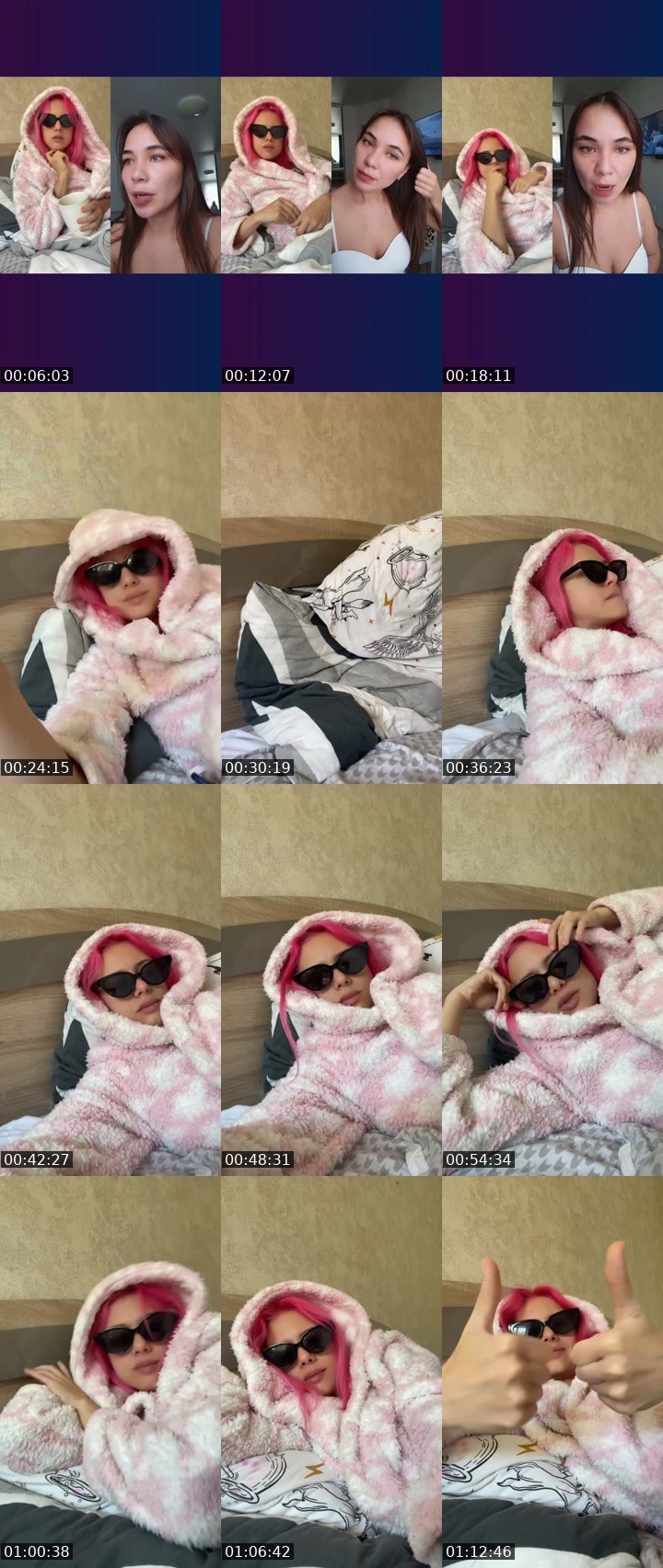 Contact-sheet preview of Olya_Pink🎀's Liveme recording