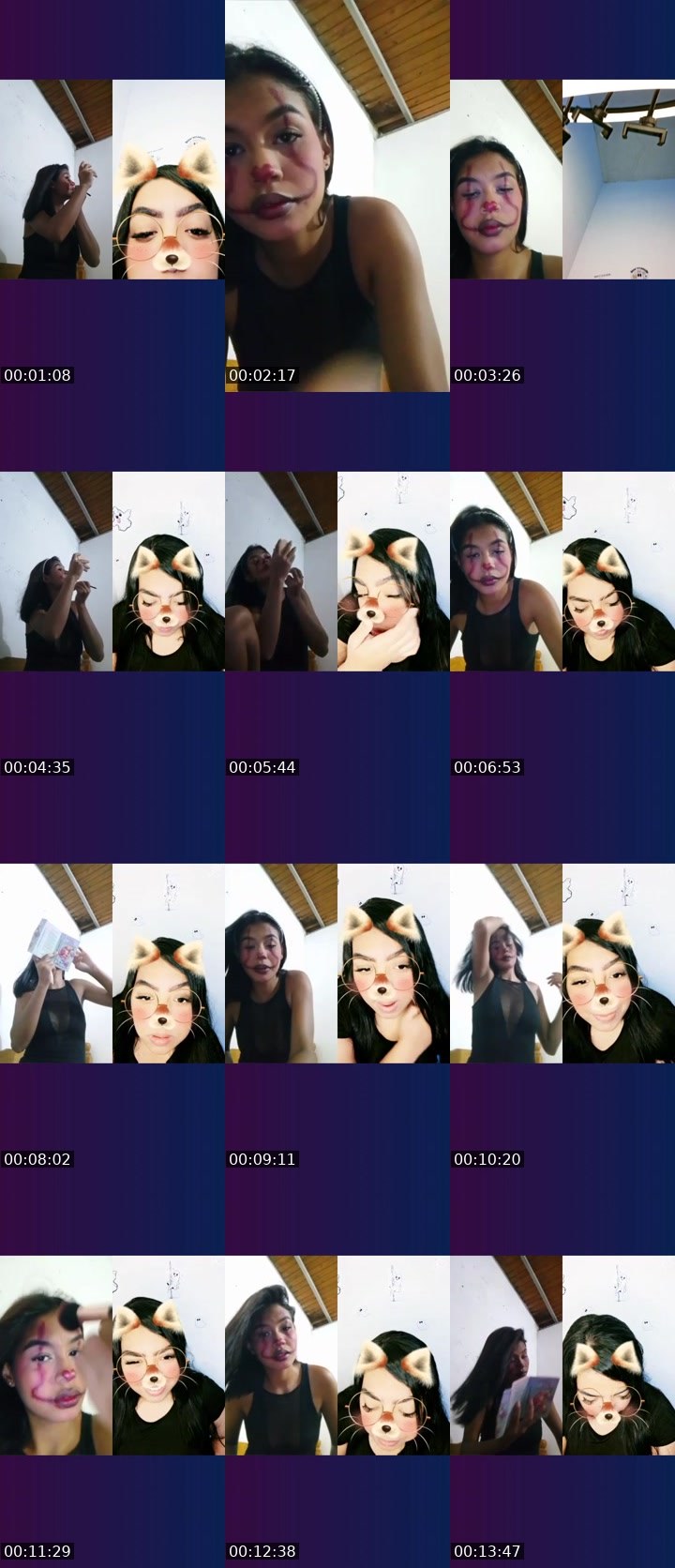 Contact-sheet preview of ☁️🔥Yoha🦉🥑's Liveme recording