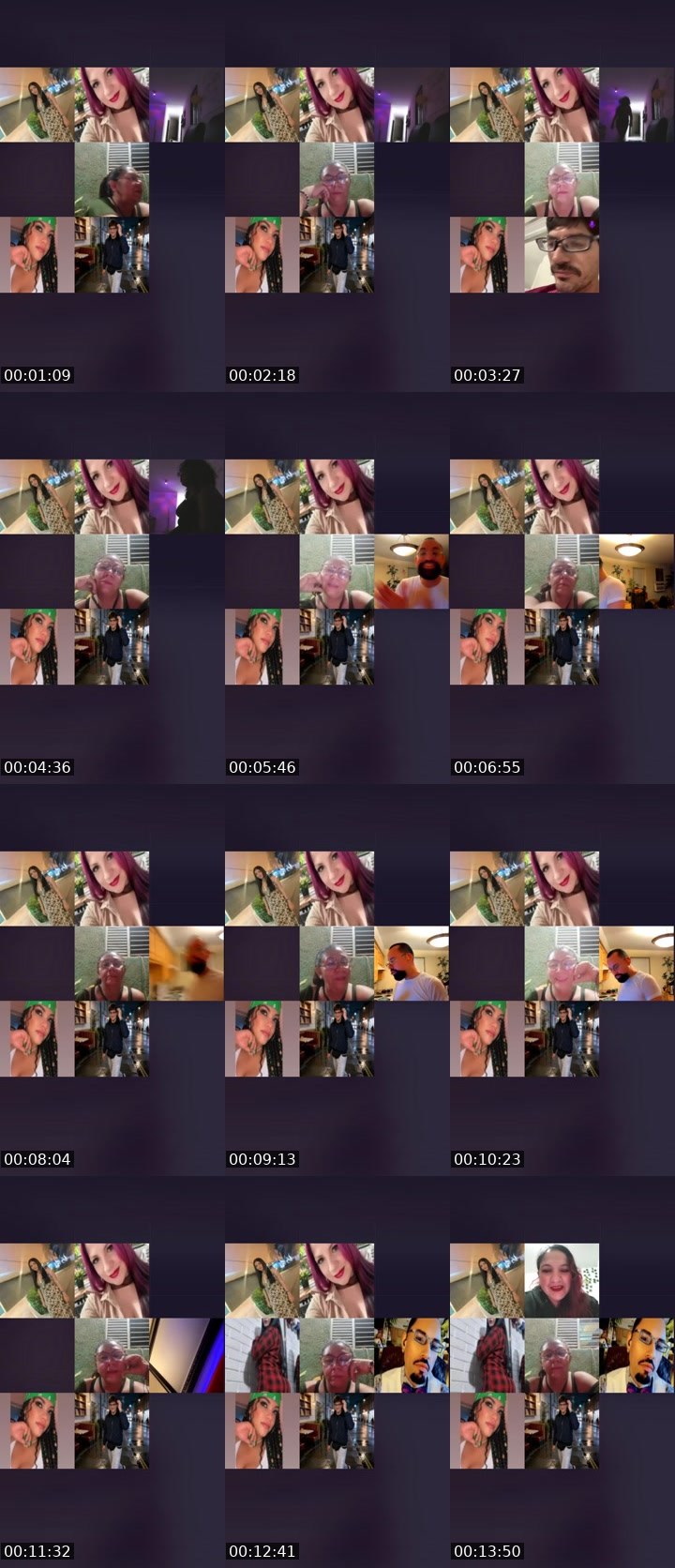 Contact-sheet preview of 🌈𝑨NABELLA🏧's Liveme recording
