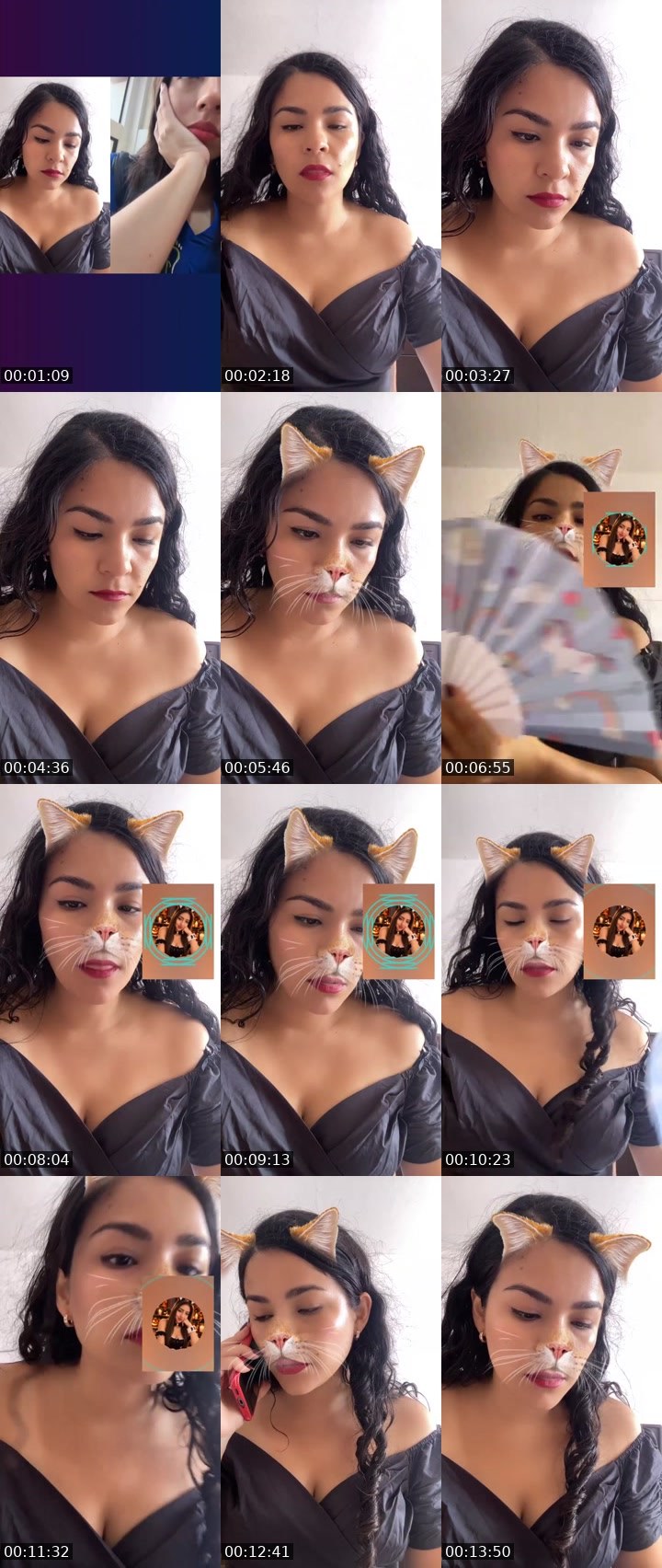 Contact-sheet preview of 🌐Paola🧸👻♥️'s Liveme recording