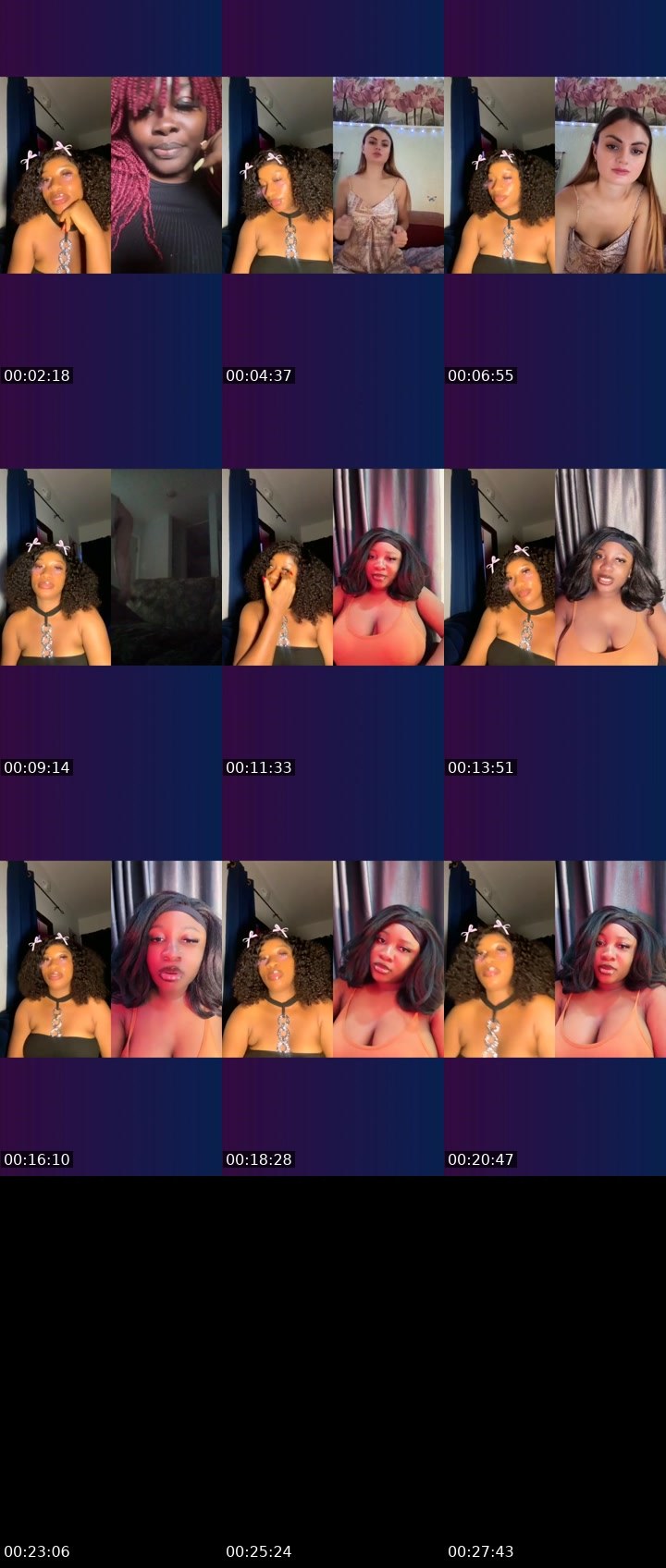 Contact-sheet preview of STAR✨🏦's Liveme recording
