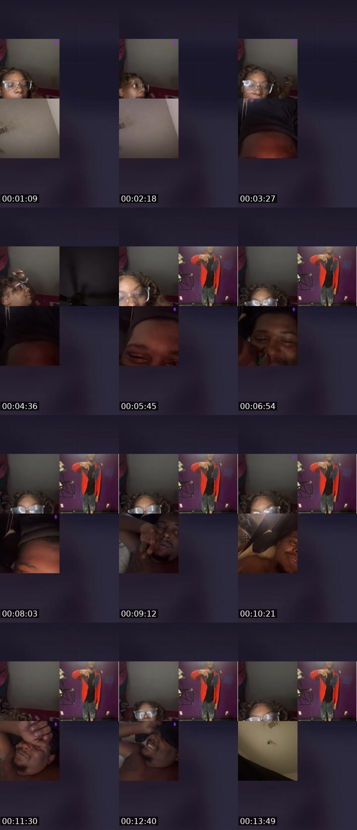 Contact-sheet preview of BrownSugar😍🤎's Liveme recording
