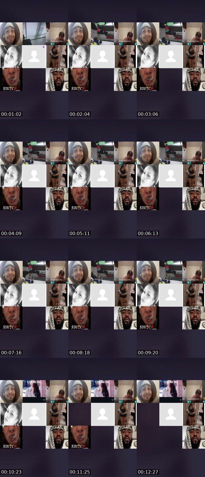 Contact-sheet preview of 𝓙𝓐𝓓𝓐💋's Liveme recording