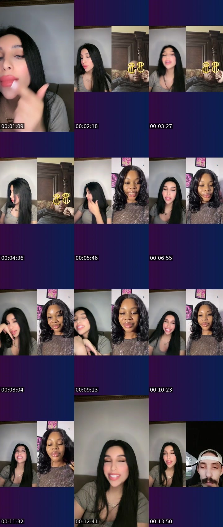 Contact-sheet preview of ⚡️Bonita⚡️'s Liveme recording