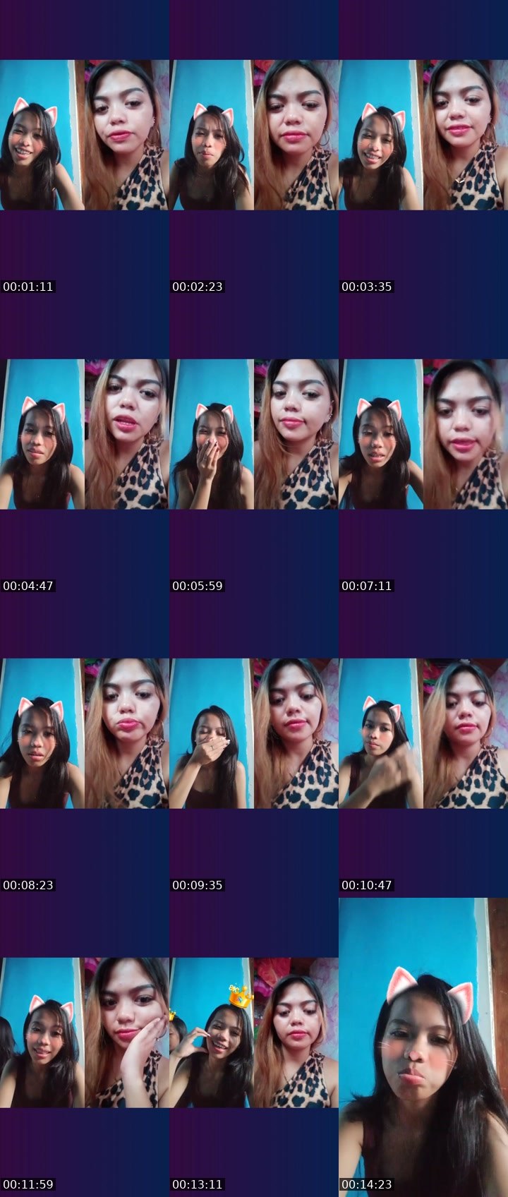 Contact-sheet preview of 🍃🫅theara 🦄's Liveme recording