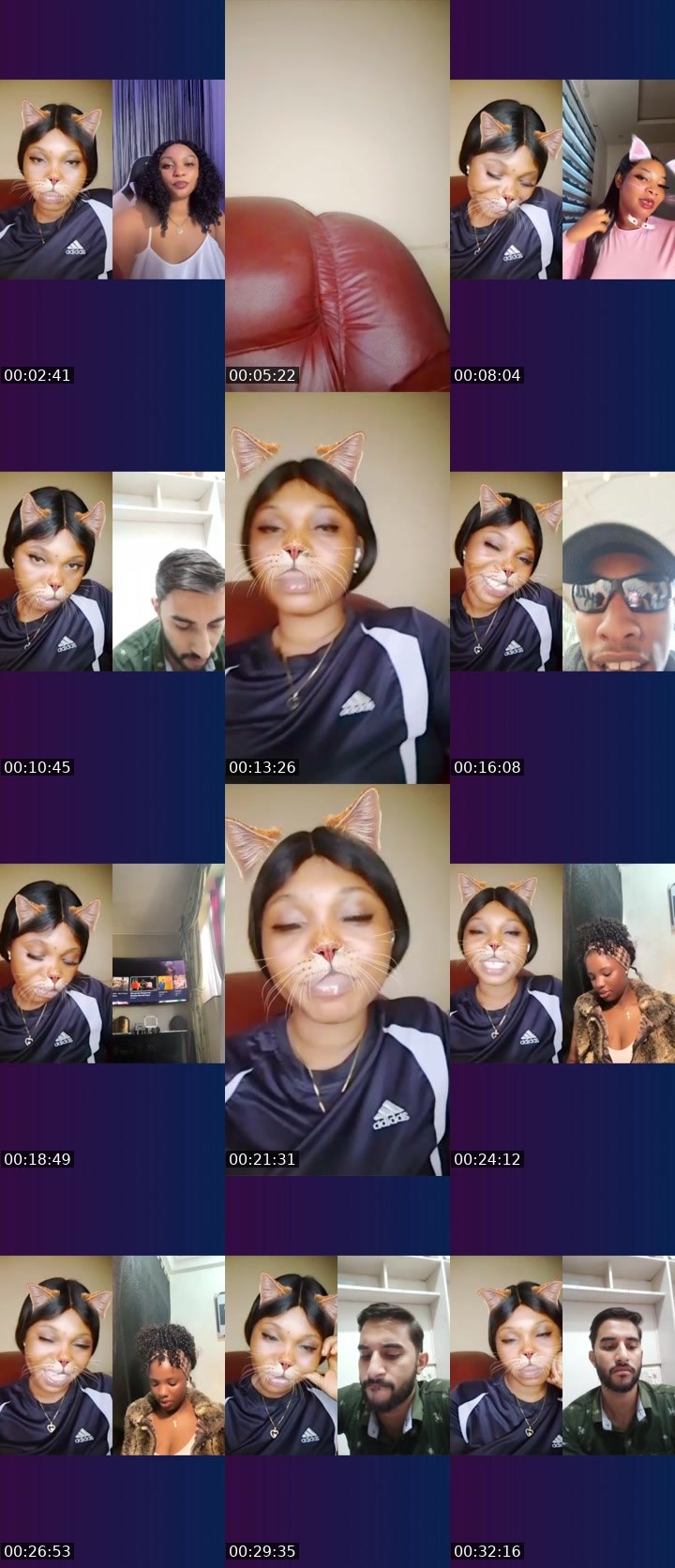 Contact-sheet preview of 🎭🩷Agoddess🏦's Liveme recording
