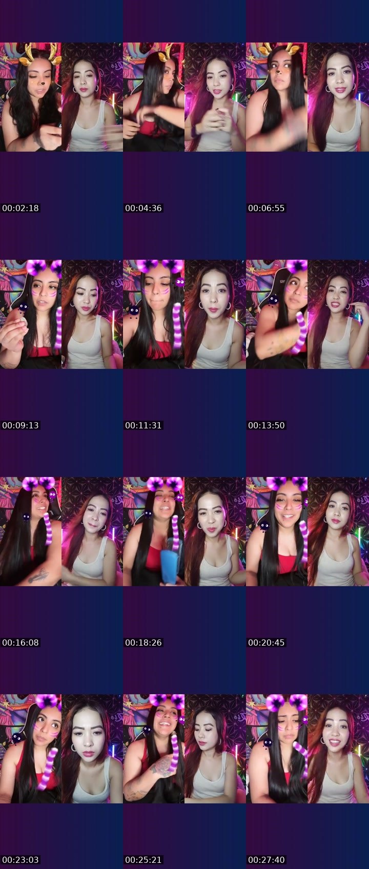 Contact-sheet preview of 🥨P4nda20⭕️ulala🖤🌈's Liveme recording