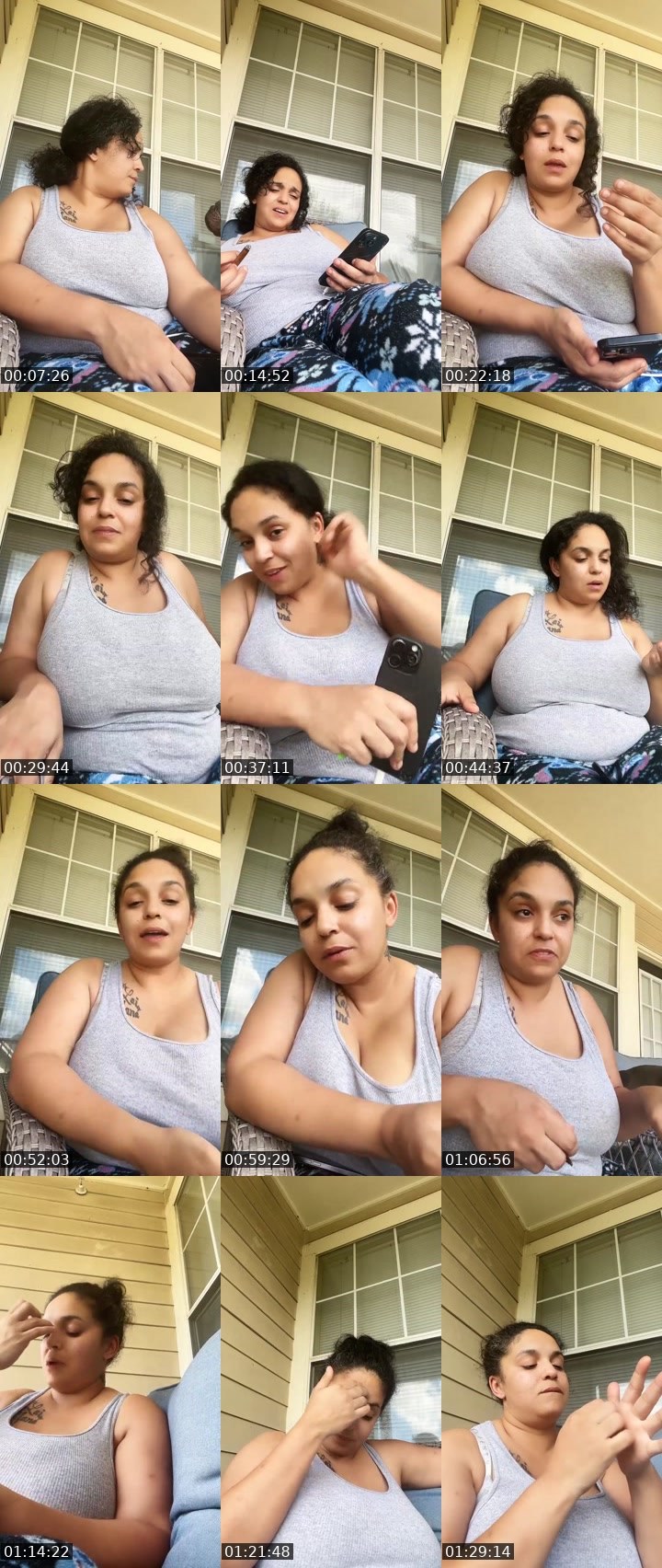 Contact-sheet preview of F .'s Liveme recording