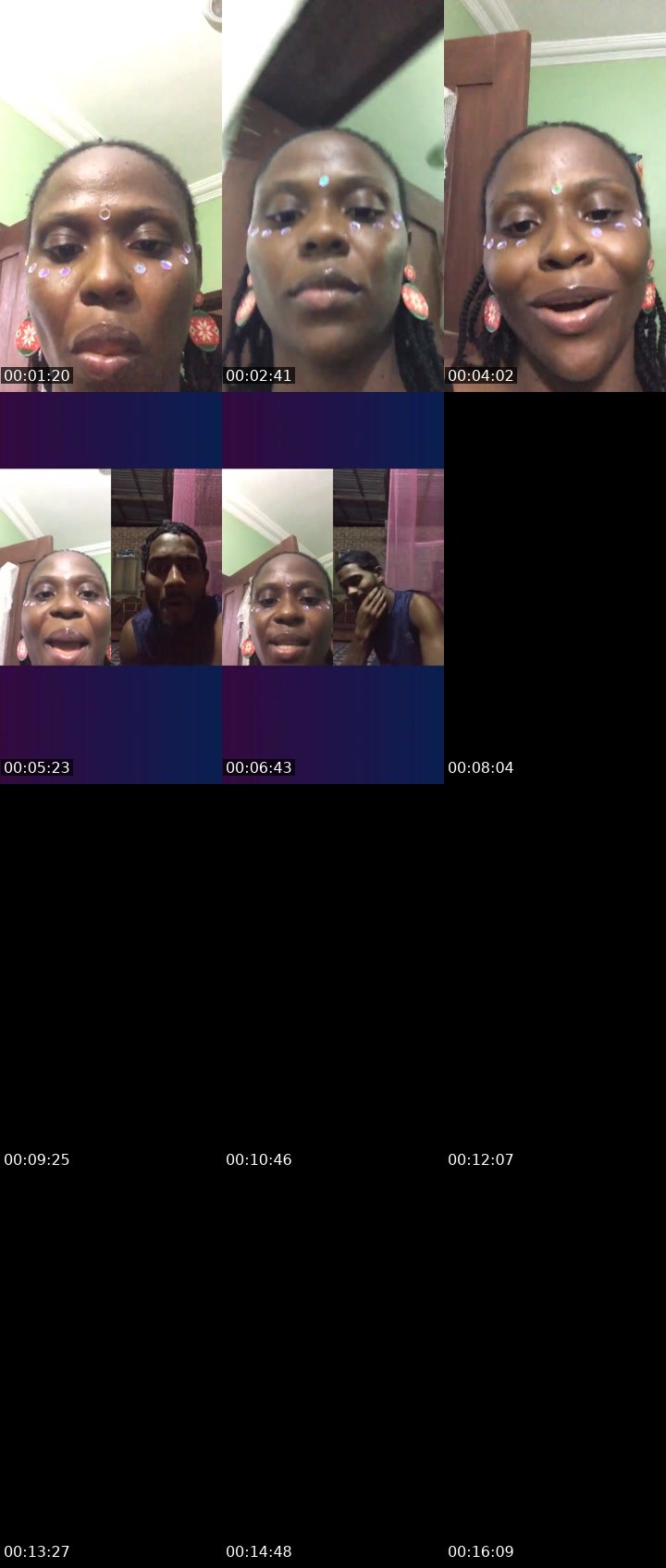 Contact-sheet preview of Mummy tee's Liveme recording
