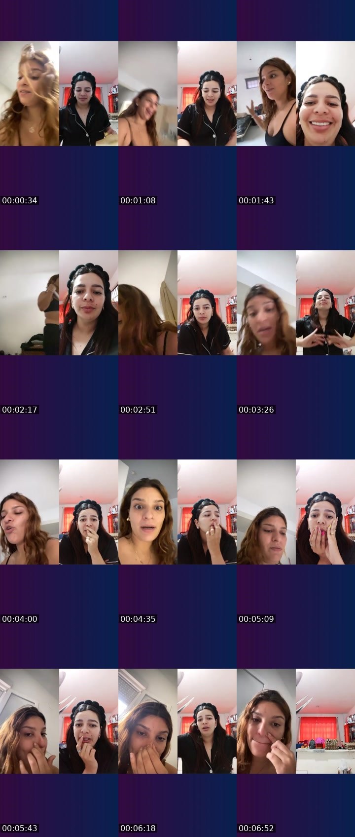 Contact-sheet preview of ADRIANA🎭's Liveme recording