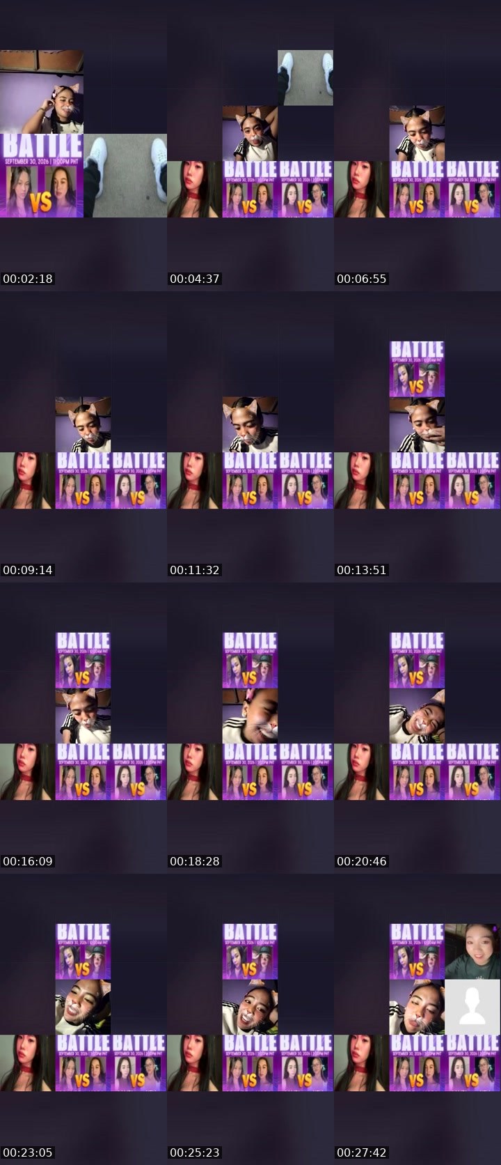 Contact-sheet preview of 2k crea🧜‍♀️'s Liveme recording