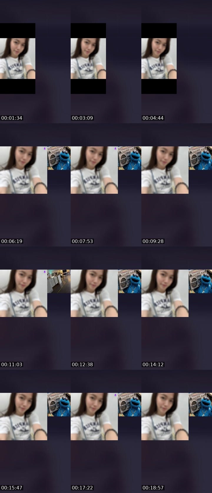 Contact-sheet preview of 💐Aii —'s Liveme recording