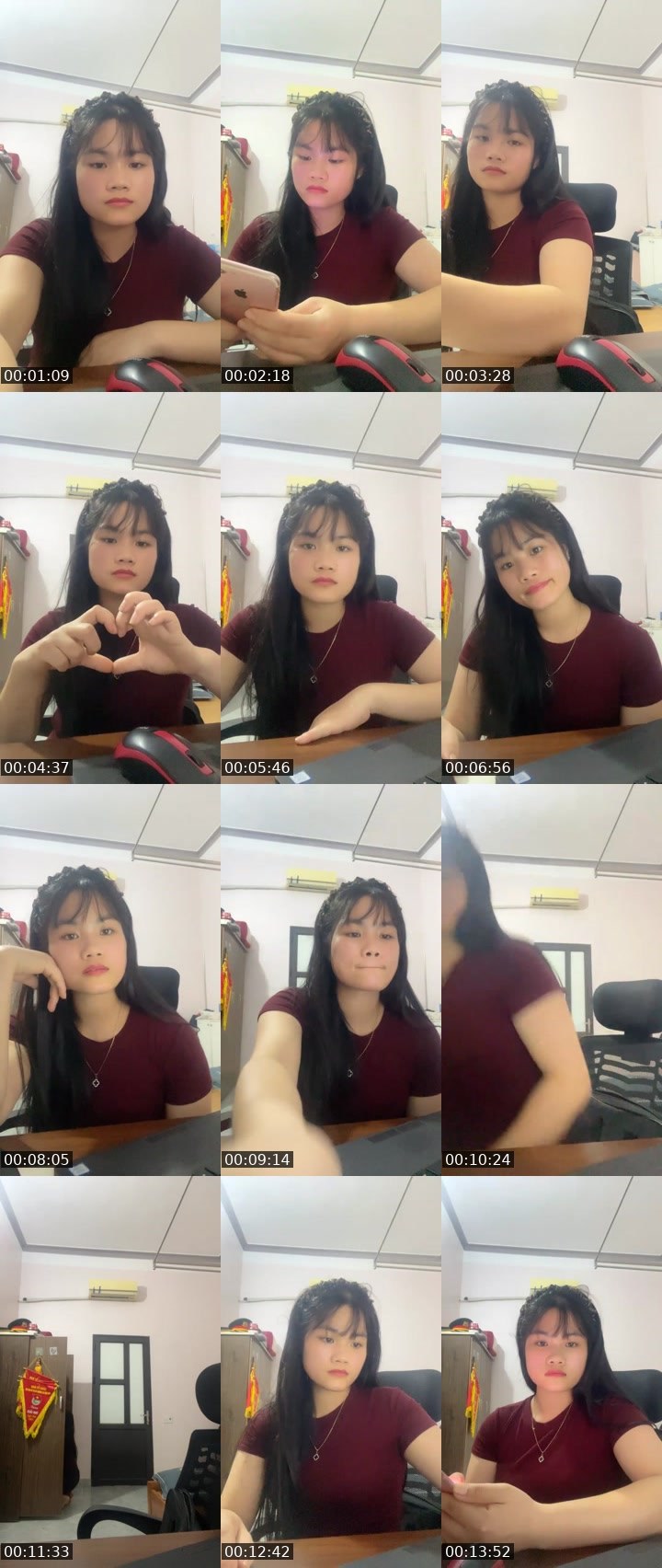 Contact-sheet preview of Nguyen thi mai's Liveme recording