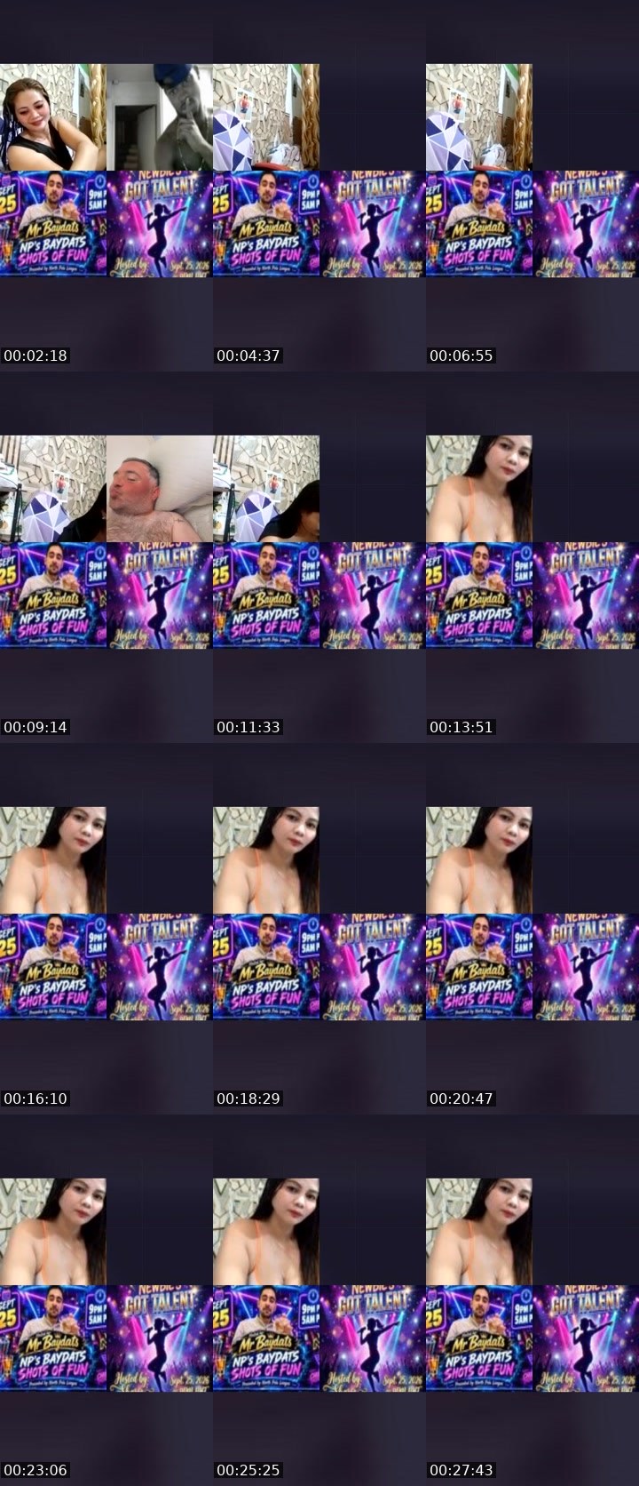 Contact-sheet preview of 11k😋👸Deshna's Liveme recording