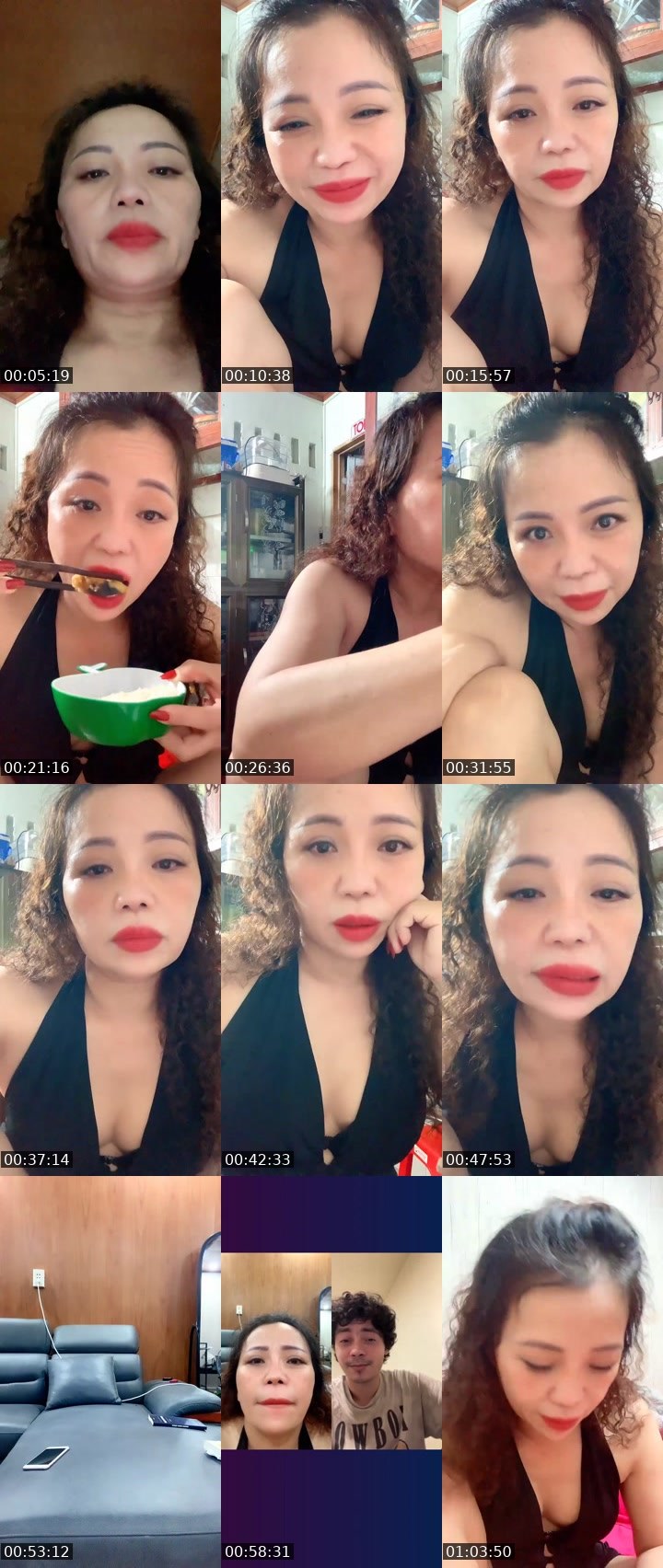 Contact-sheet preview of Kimkim💃🏻's Liveme recording