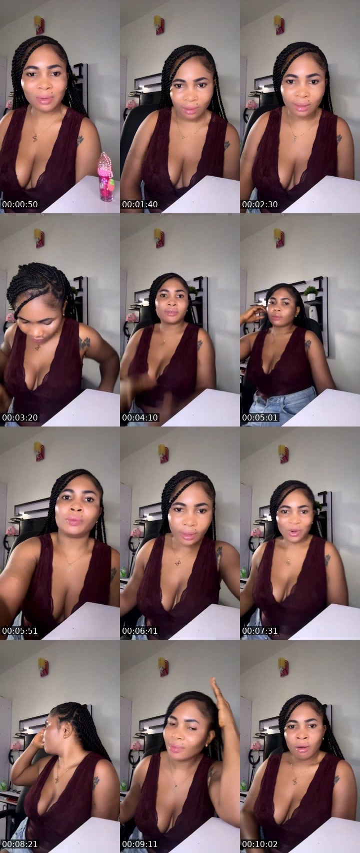 Contact-sheet preview of Glamora🫦's Liveme recording