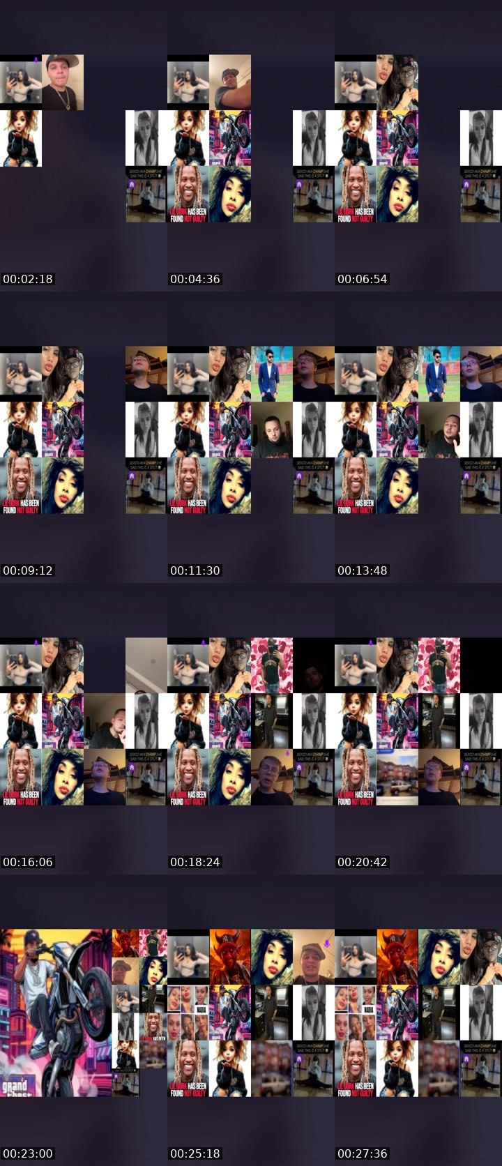 Contact-sheet preview of ANGIE🥀💢's Liveme recording