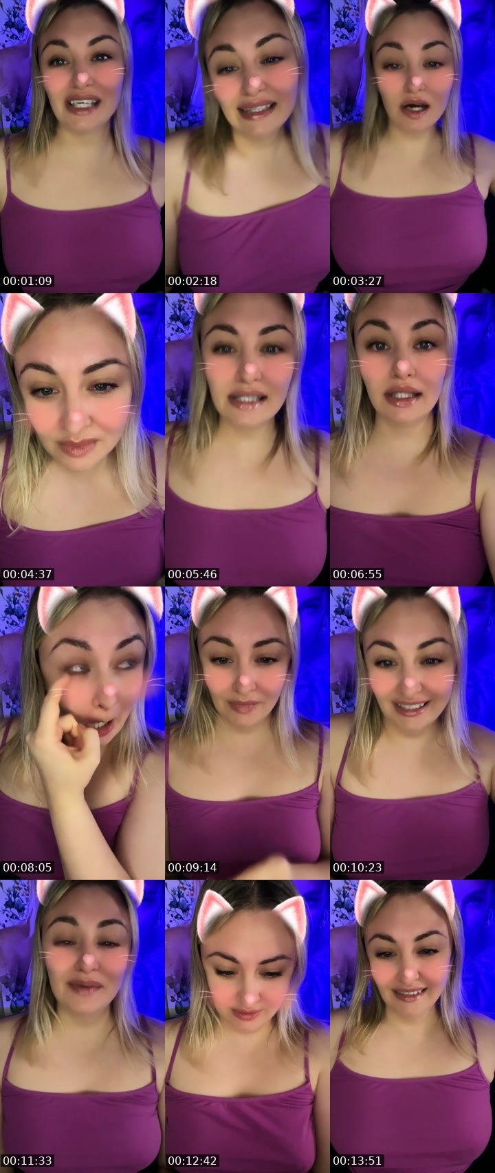 Contact-sheet preview of ✰⌖Svetti🦁's Liveme recording