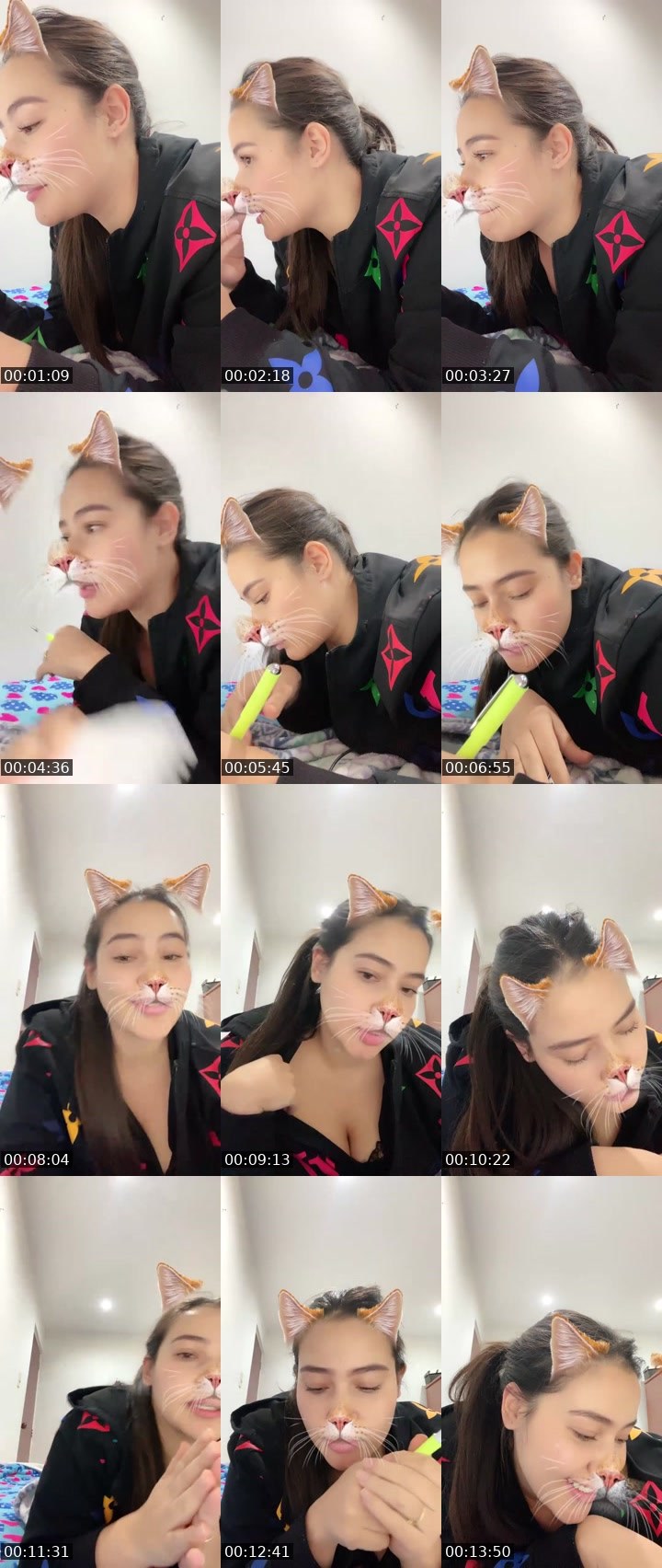 Contact-sheet preview of Cleopatra🪐🧸🔥's Liveme recording