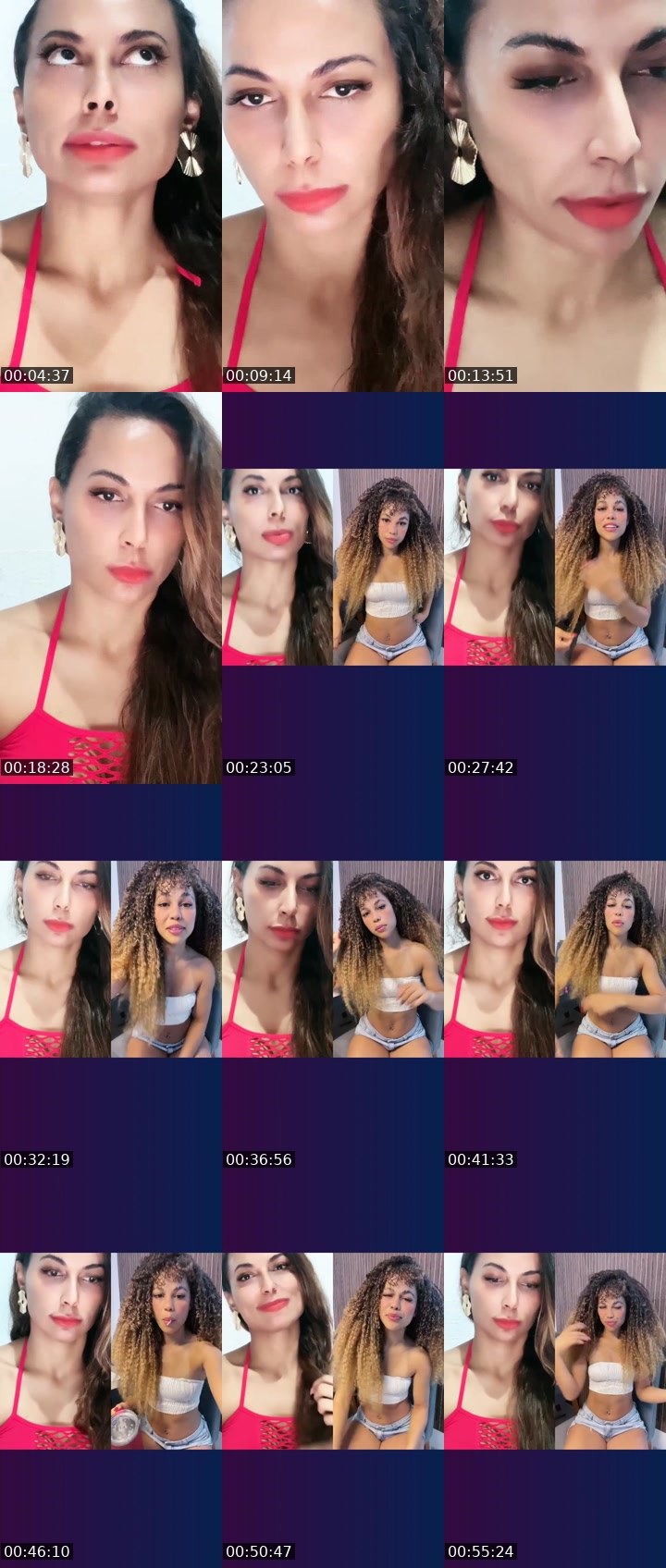 Contact-sheet preview of Maeva 🥂's Liveme recording