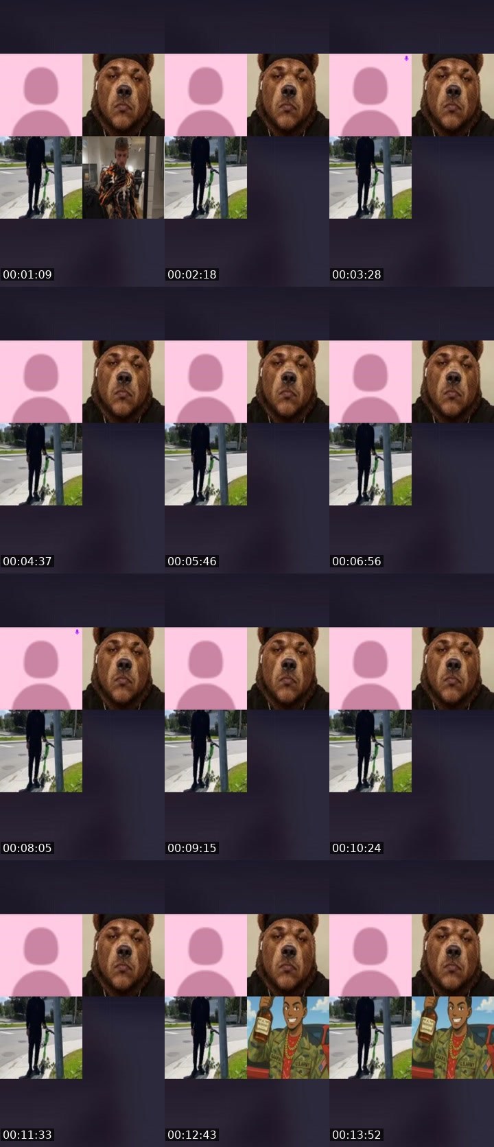 Contact-sheet preview of angel🧋's Liveme recording