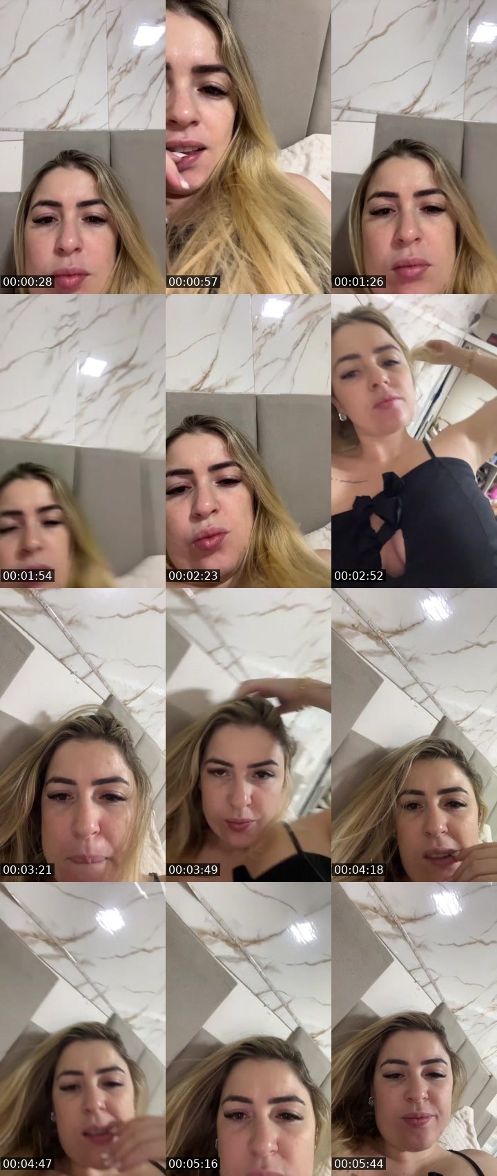 Contact-sheet preview of Isabelly Moraes's Liveme recording
