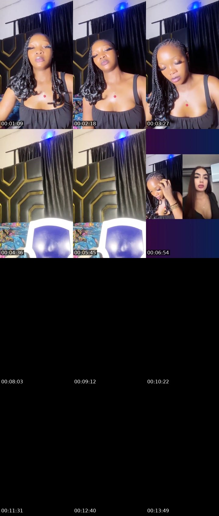 Contact-sheet preview of PrettyDonah🍑's Liveme recording