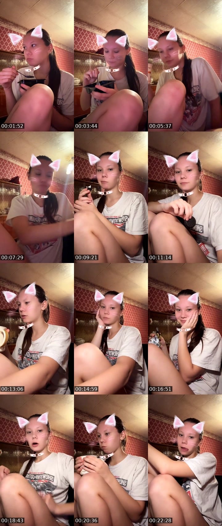 Contact-sheet preview of 🪐Nikusya🐾's Liveme recording