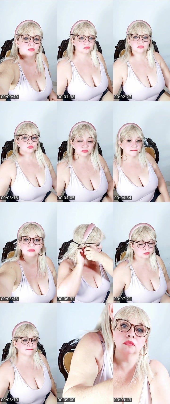Contact-sheet preview of María Rangel's Liveme recording