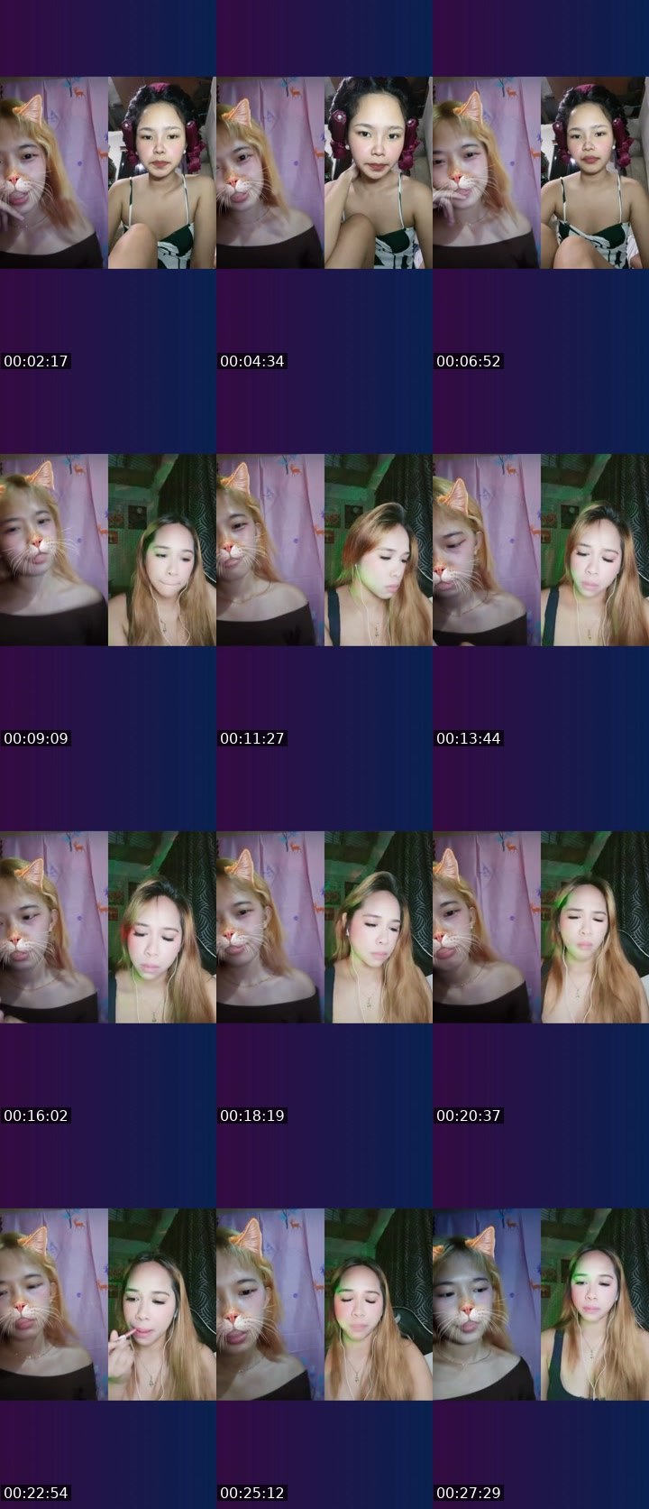 Contact-sheet preview of ㋡❄ynnie_izzy🐇's Liveme recording