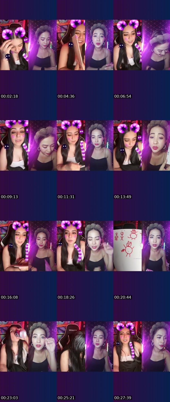 Contact-sheet preview of 🥨P4nda20⭕️ulala🖤🌈's Liveme recording