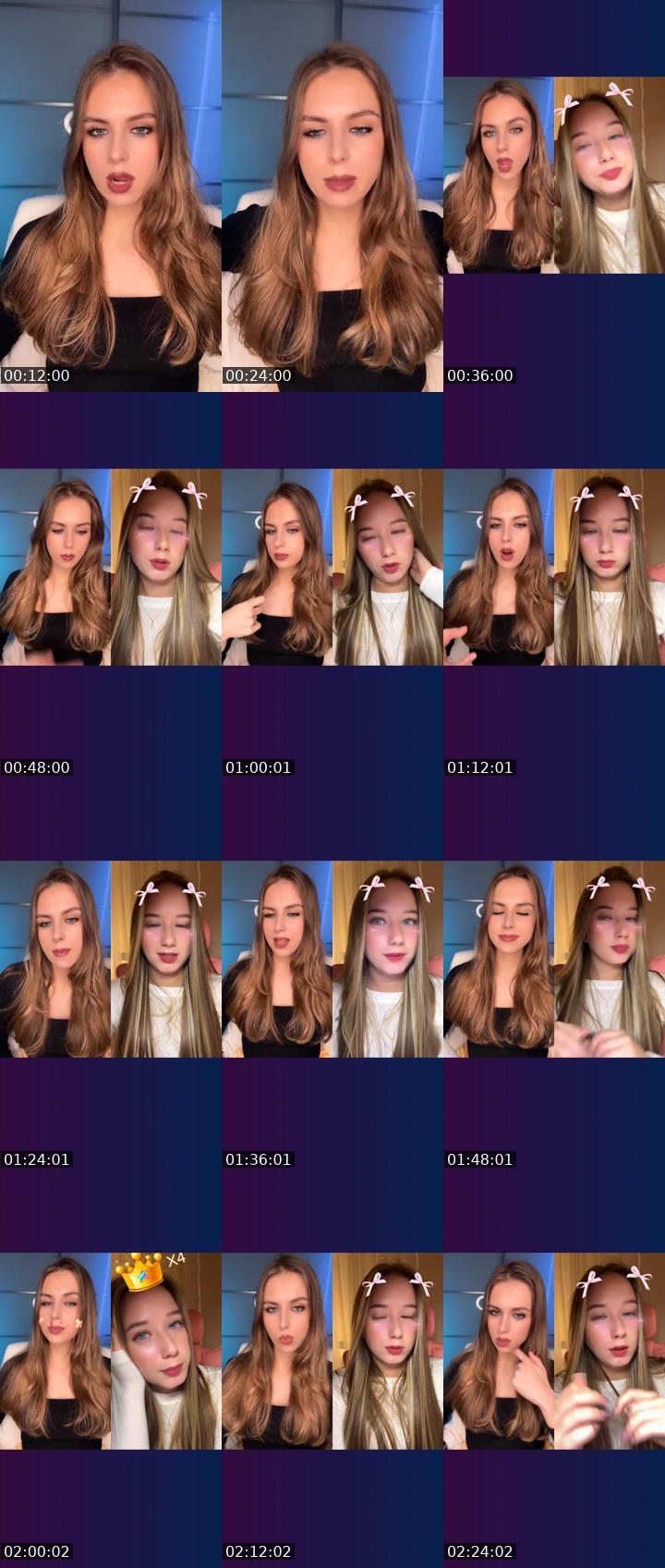 Contact-sheet preview of ✨MARGARITA🪩 ℄'s Liveme recording