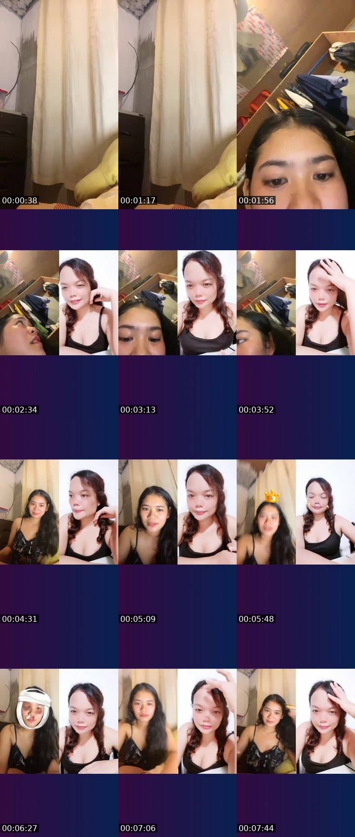 Contact-sheet preview of ☝️❤️belle🇵🇭's Liveme recording