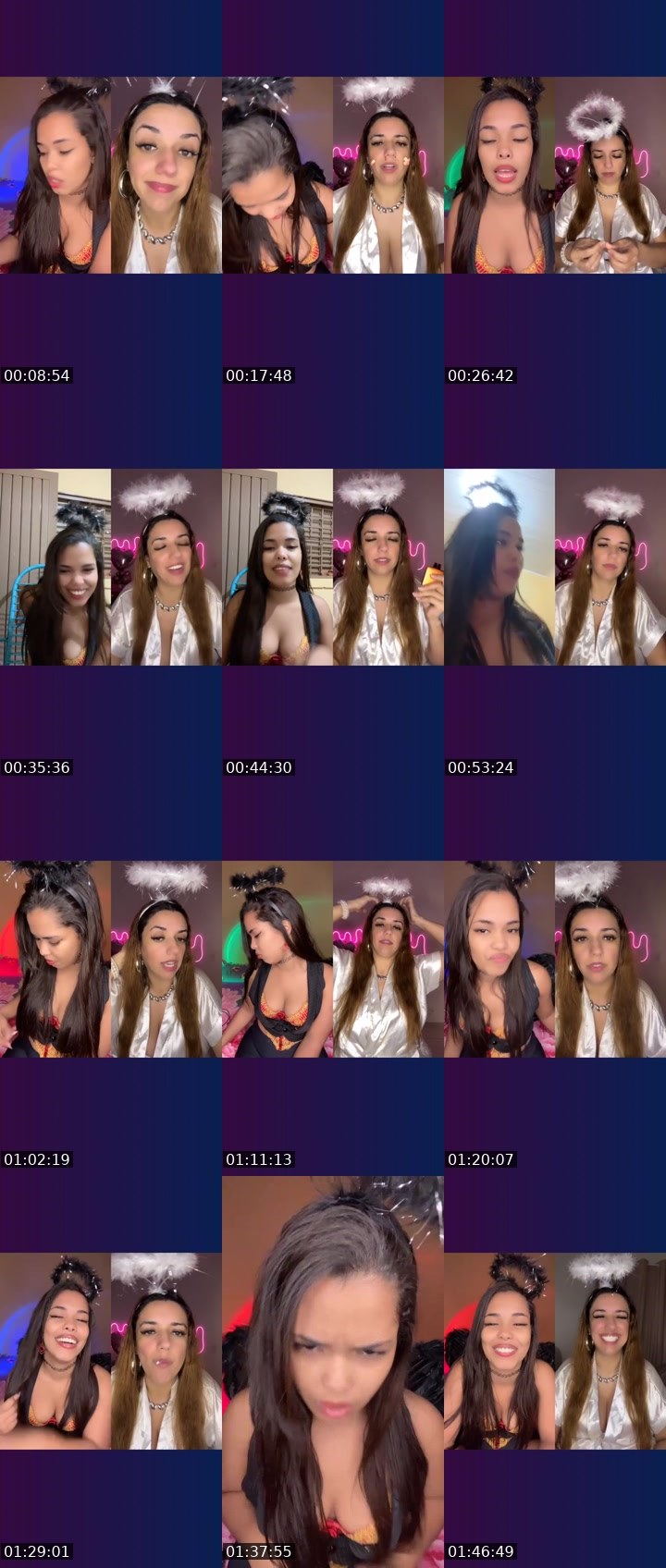 Contact-sheet preview of ✨👑 ⌲ Bibi🔥's Liveme recording