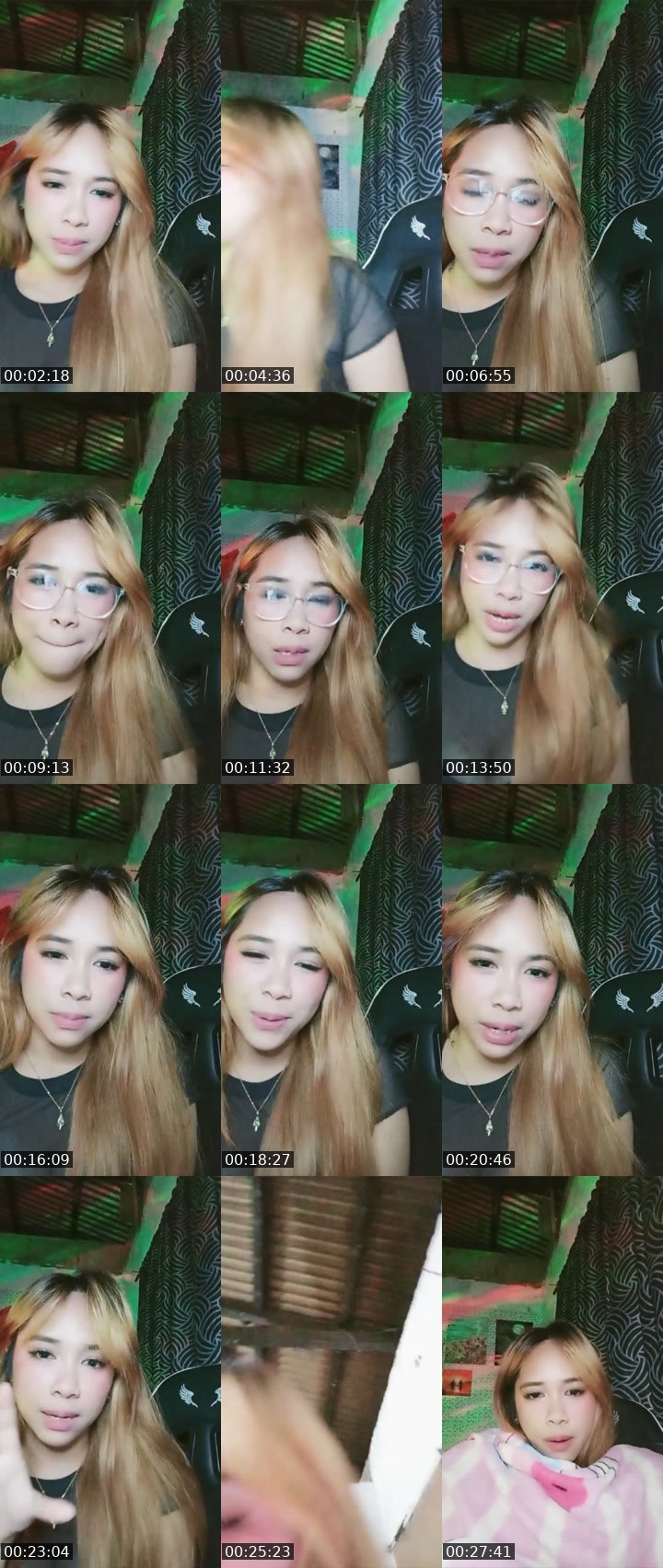 Contact-sheet preview of 7k㋡👸Chin🌼ᥫ᭡'s Liveme recording
