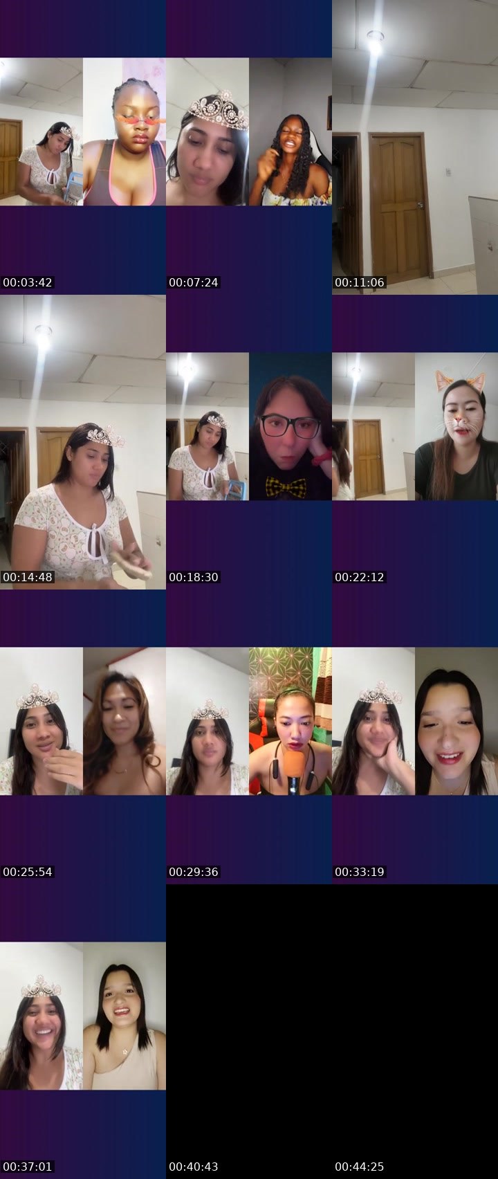 Contact-sheet preview of 🦂RosJaick 🫧🧸's Liveme recording