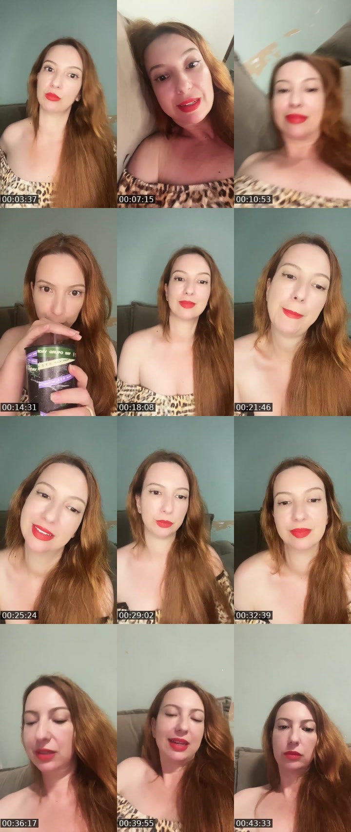 Contact-sheet preview of Ruiva Samantha's Liveme recording