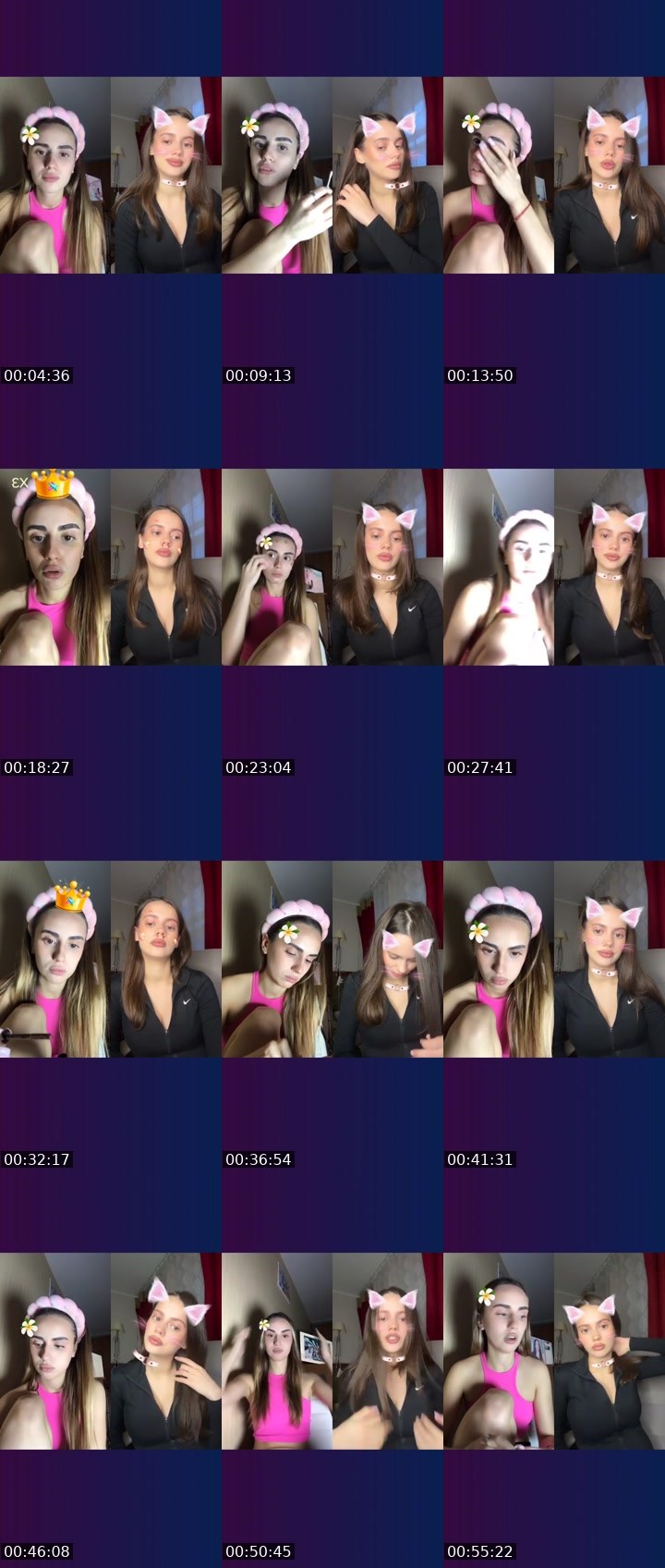 Contact-sheet preview of 𝓑𝓪𝓶𝓫𝓲 𝓔𝔂𝓮𝓼's Liveme recording