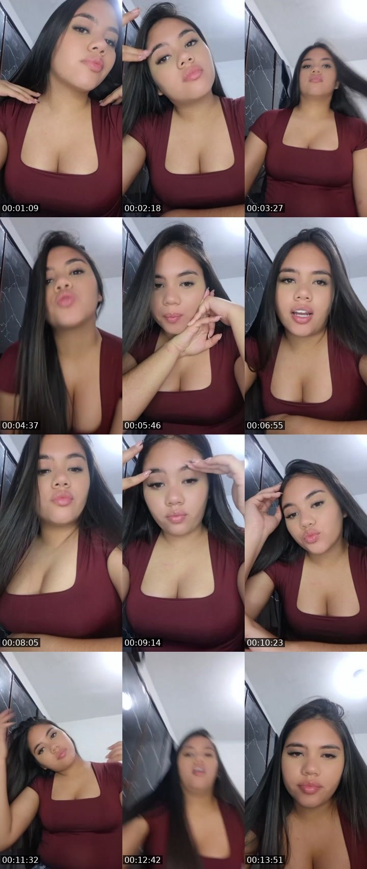 Contact-sheet preview of Tina🍒🌸's Liveme recording